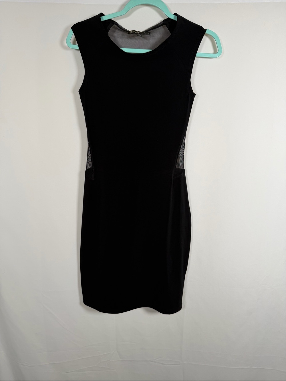 Elizabeth and James Classic LBD‎ Going Out Black Sleeveless Sheer Back Dress